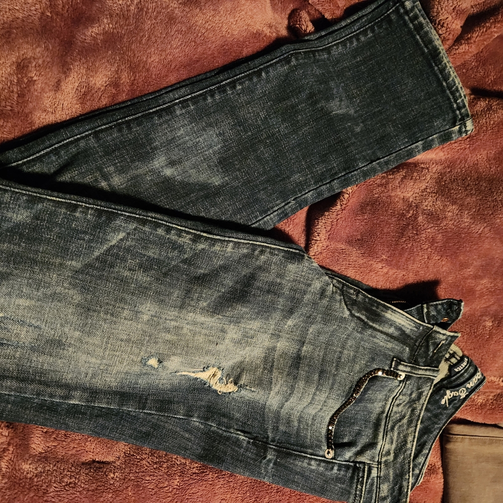 American Eagle Outfitters Dark Blue Stretch Skinny Jeans